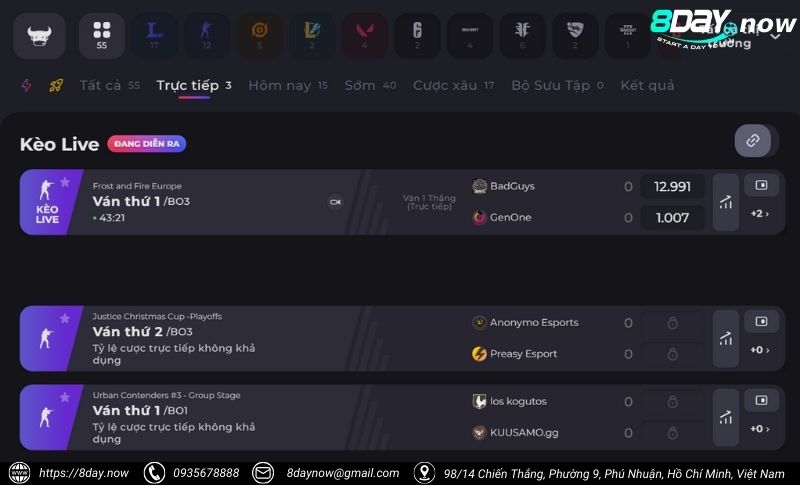 IM Esports 8Day – cổng cược thể thao điện tử siêu đỉnh cao 2 Giao dien cong cuoc the thao dien tu IM Esports 8Day - Hinh 1