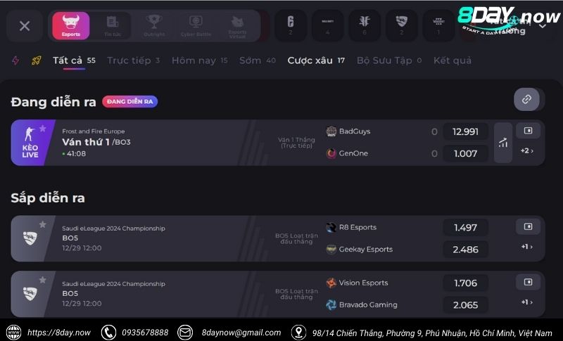 IM Esports 8Day – cổng cược thể thao điện tử siêu đỉnh cao 7 Cac buoc tham gia cuoc tai IM Esports 8Day - Buoc 3