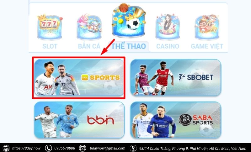IM Thể Thao 8Day - Cá cược xanh chín, tỷ lệ hấp dẫn 6 Cac buoc tham gia ca cuoc the thao tai IM The Thao 8Day - Buoc 2