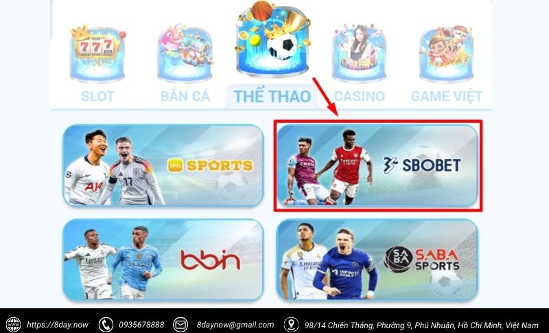 SBOBET Thể Thao 8Day - Tỷ lệ cực đỉnh, kèo cược đa dạng 6 Cac buoc tham gia ca cuoc tai SBOBET The Thao 8Day - Buoc 2