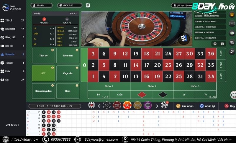 Casino Trực Tuyến 8Day - Sảnh live casino uy tín #1 Châu Á 16 Giao dien sanh Live Casino 8Day - Hinh 13 - WM Casino 8Day